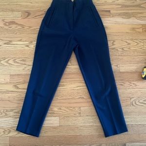 Zara high waisted pant XS Navy blue
